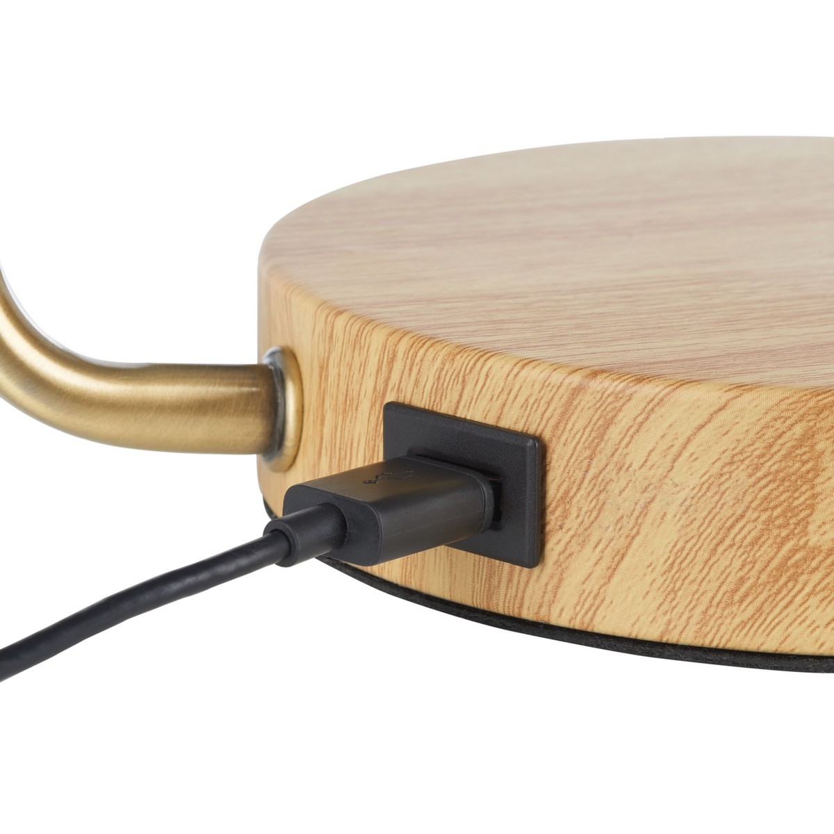 Veda Task 19" Table Lamp - Gold/White - Image 3