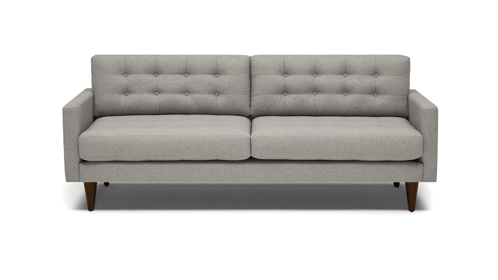 White Eliot Mid Century Modern Sofa - Bloke Cotton - Mocha - Image 0