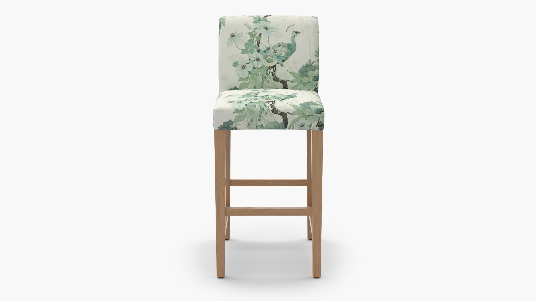 Signature Dining Bar Stool, Jade Peacock Park, Natural Square Tapered Leg - Image 0