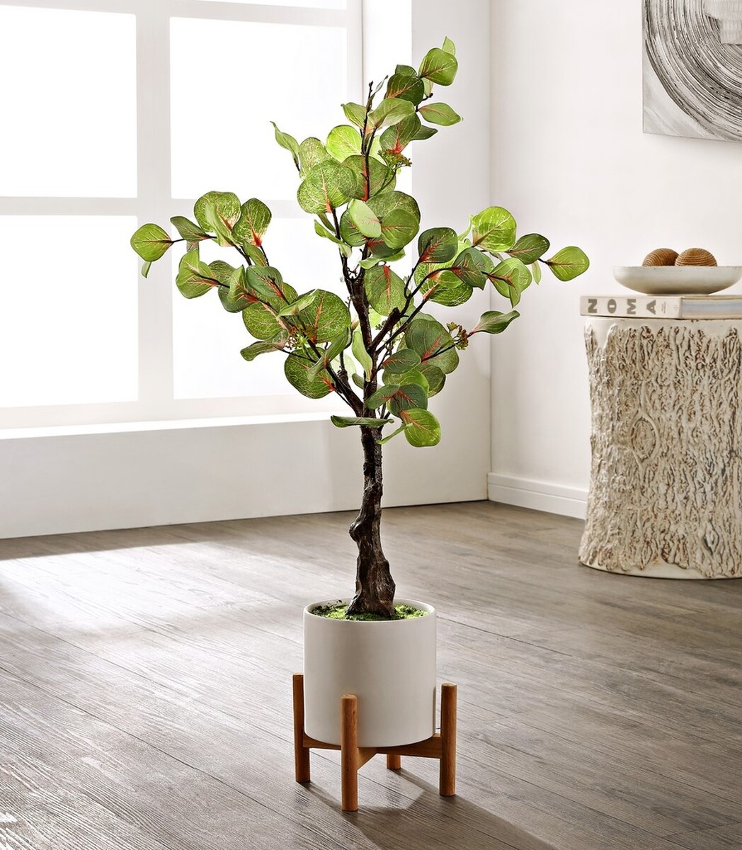 Safavieh Faux 34" Potted Eucalyptus Tree - Image 1