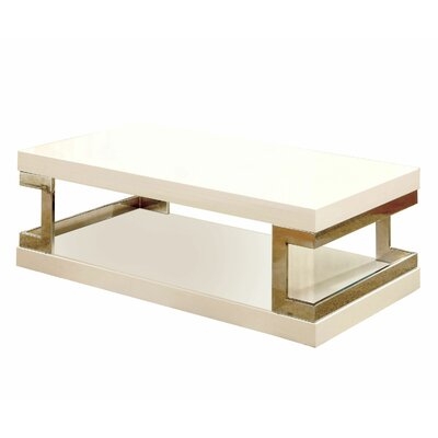 Isenberg Floor Shelf Coffee Table with Storage - Image 0