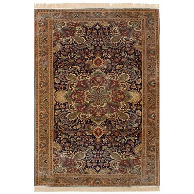 One-of-a-Kind Cho Hand-Knotted 1980s Hereke Tan/Brown 6'6" x 9'8" Wool Area Rug - Image 0
