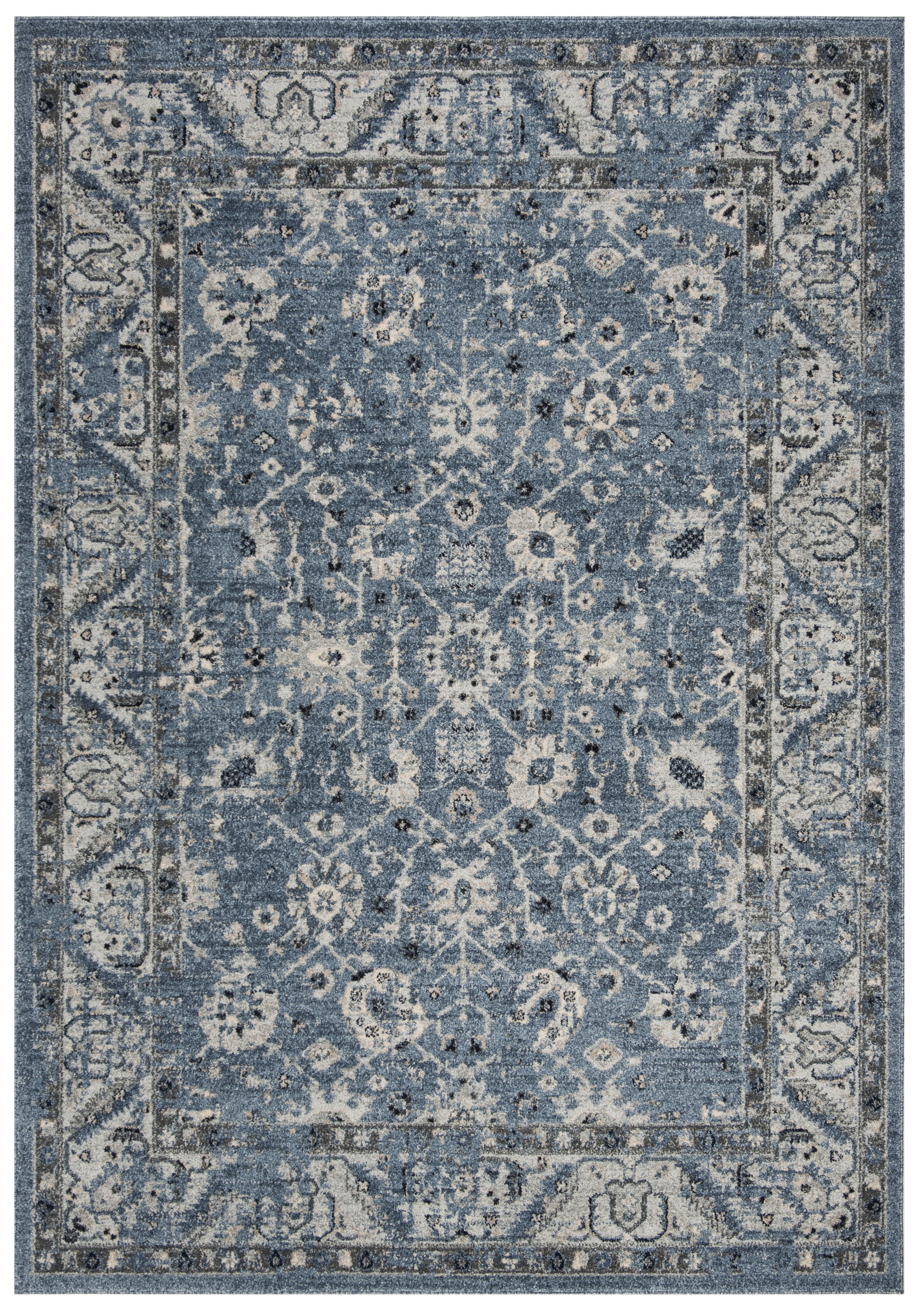 Arlo Home Woven Area Rug, CHL413N, Navy/Light Grey,  5' 3" X 7' 6" - Image 0