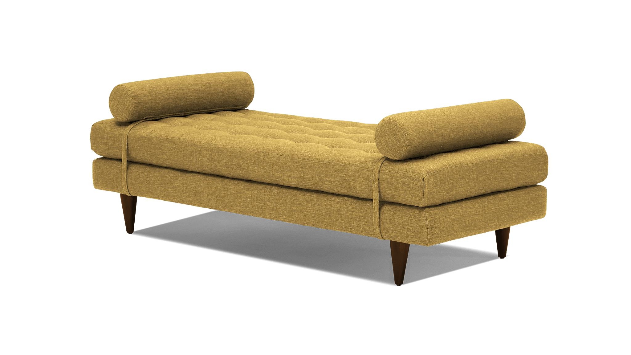 Yellow Eliot Mid Century Modern Daybed - Bentley Daisey - Mocha - Image 3