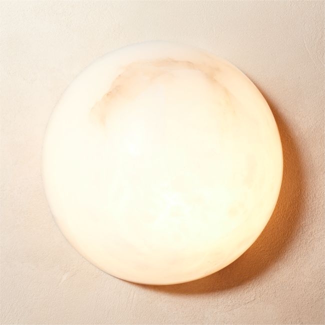 Ollina Indoor/Outdoor Alabaster Wall Sconce 10" - Image 0