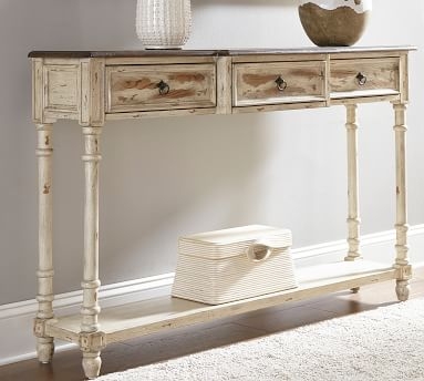 Lenay 52" Console Table, Distressed White - Image 5