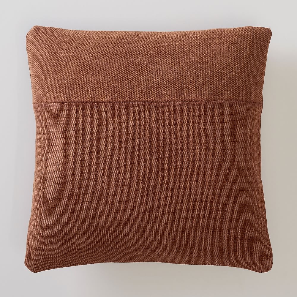 we x pbteen Cotton Canvas Pillow Cover, 18x18, Copper Rust - Image 0