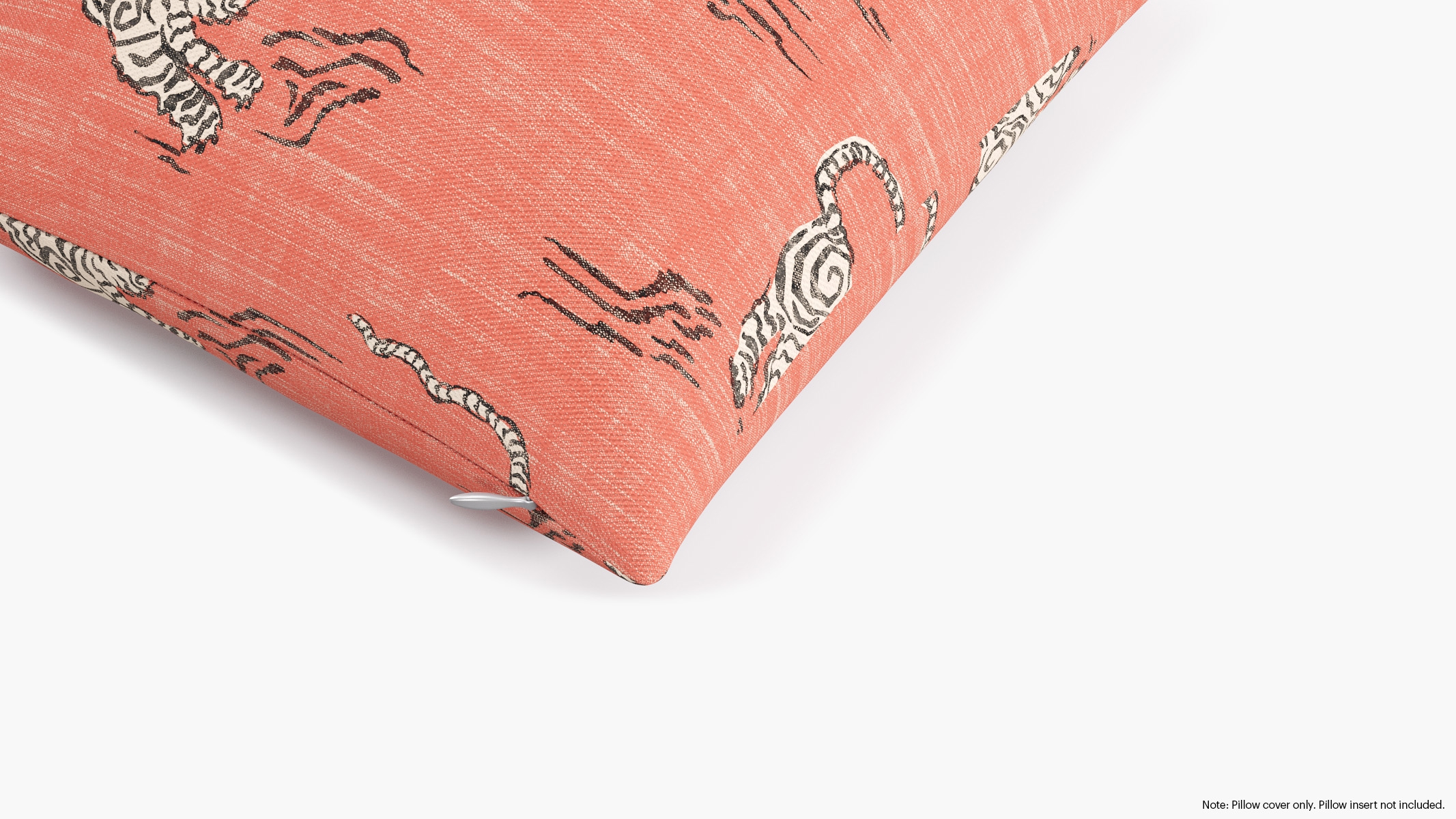 Throw Pillow Cover 16", Coral Tigresse, 16" x 16" - Image 1