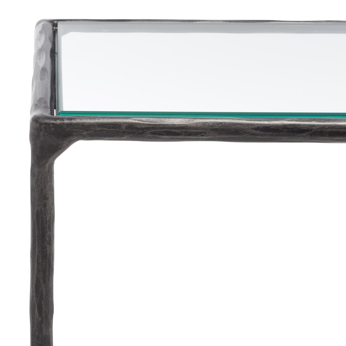 Jessa Forged Metal Rectangle Console Table - Black - Image 2