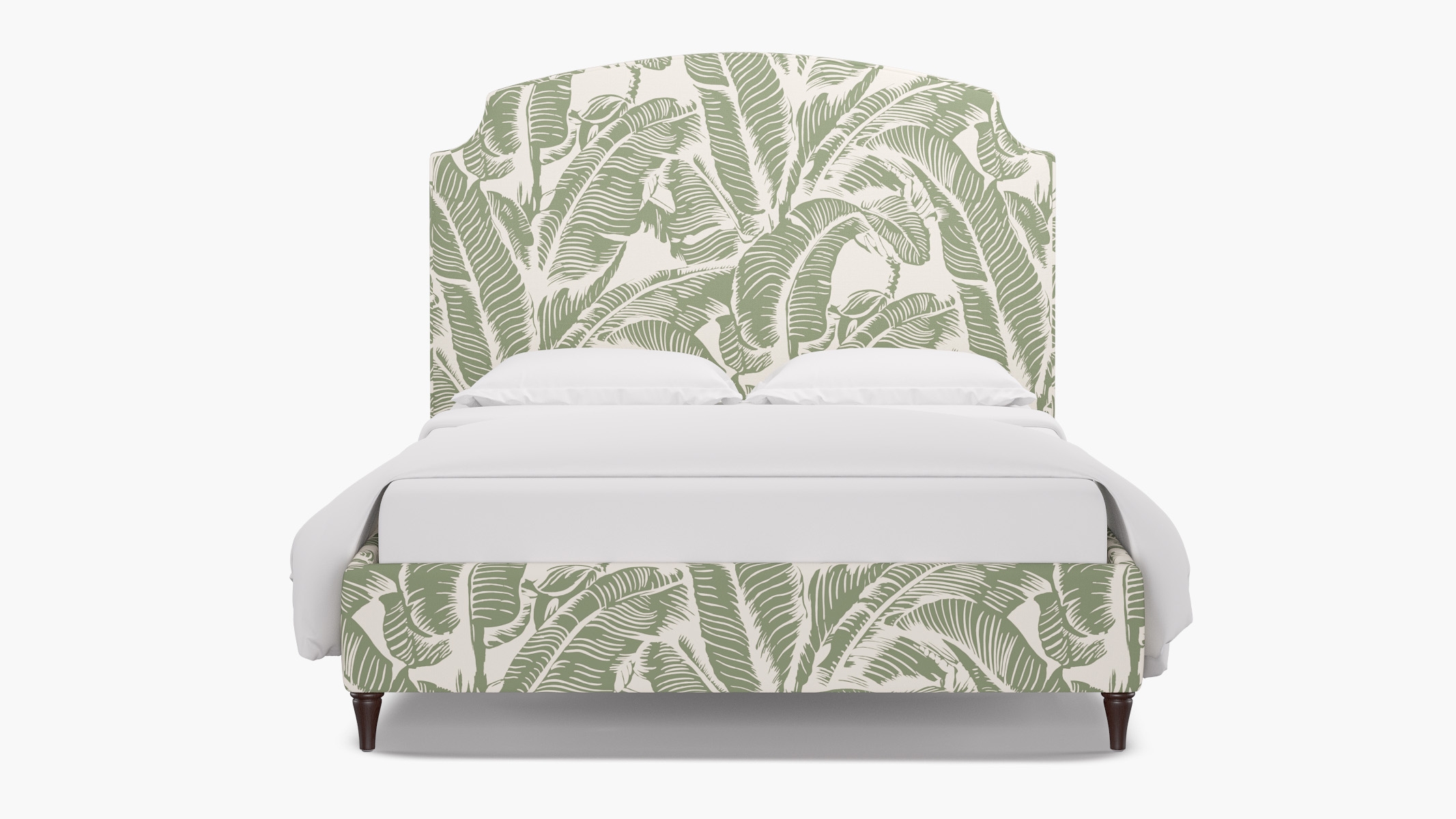 Cove Bed, Sage Martinique® Encore, Espresso Decorative Tapered Leg, Twin - Image 0