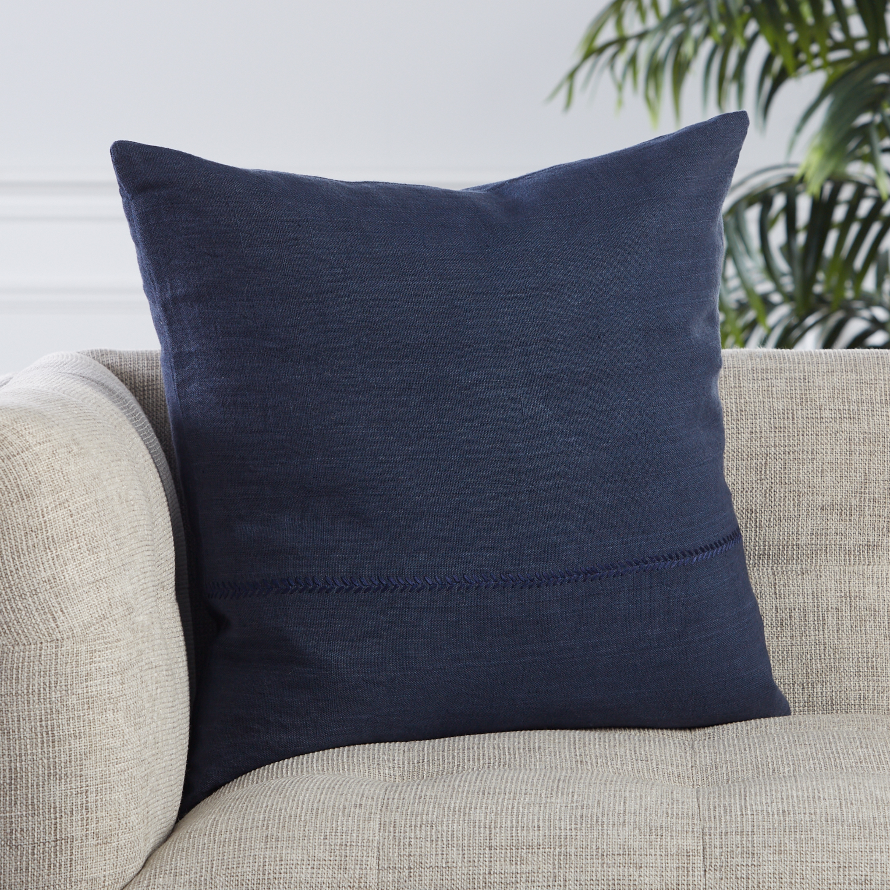 Design (US) Dark Blue 22"X22" Pillow - Image 3