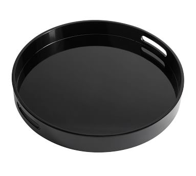 Lacquer Serving Tray - Black - Image 1
