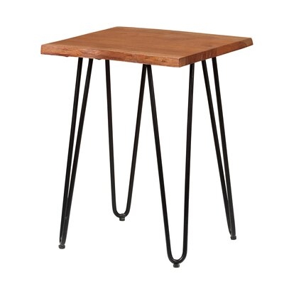 Solid Wood Live Edge End Table Side Table Top 25MM Thick Hairpin Leg KD - Image 0