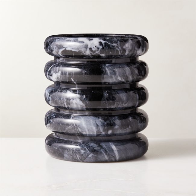 Turk Black Marble Utensil Holder - Image 0