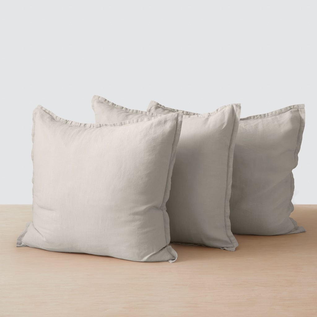 The Citizenry Stonewashed Linen Euro Shams | Black - Image 10