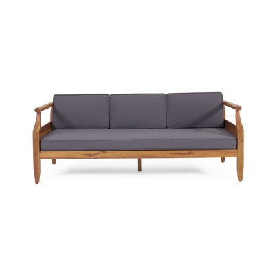 Kama Outdoor Outdoor Acacia Wood 3 Seater Sofa - Image 0