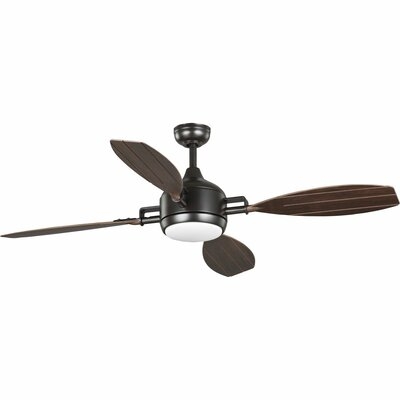56" Holcomb 4 Blade LED Ceiling Fan, Light Kit Included - Image 0