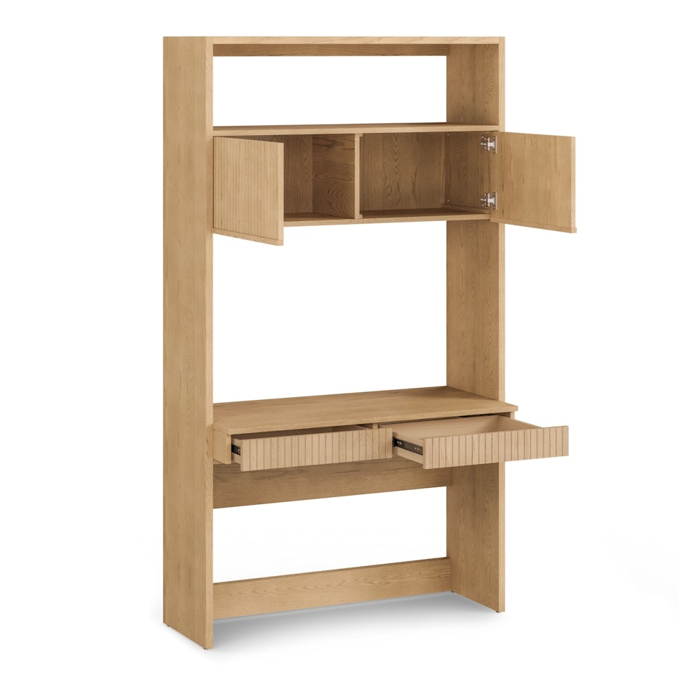 Kouva 45.75" Modular Wall Desk - Natural Oak - Image 1