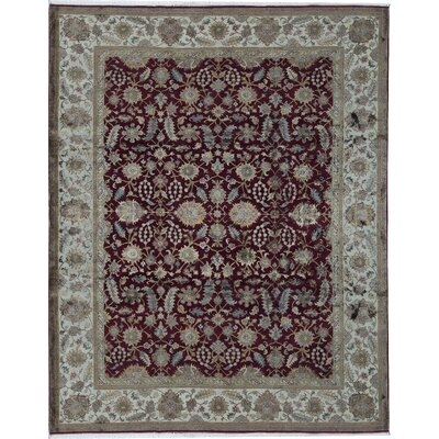 One-of-a-Kind Hand-Knotted Red/Beige 9'1" x 11'4" Area Rug - Image 0