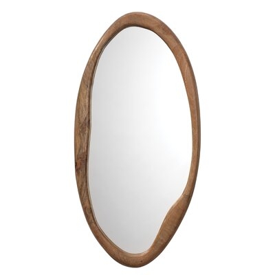 Oval Mirror In Natural Wood - Image 0