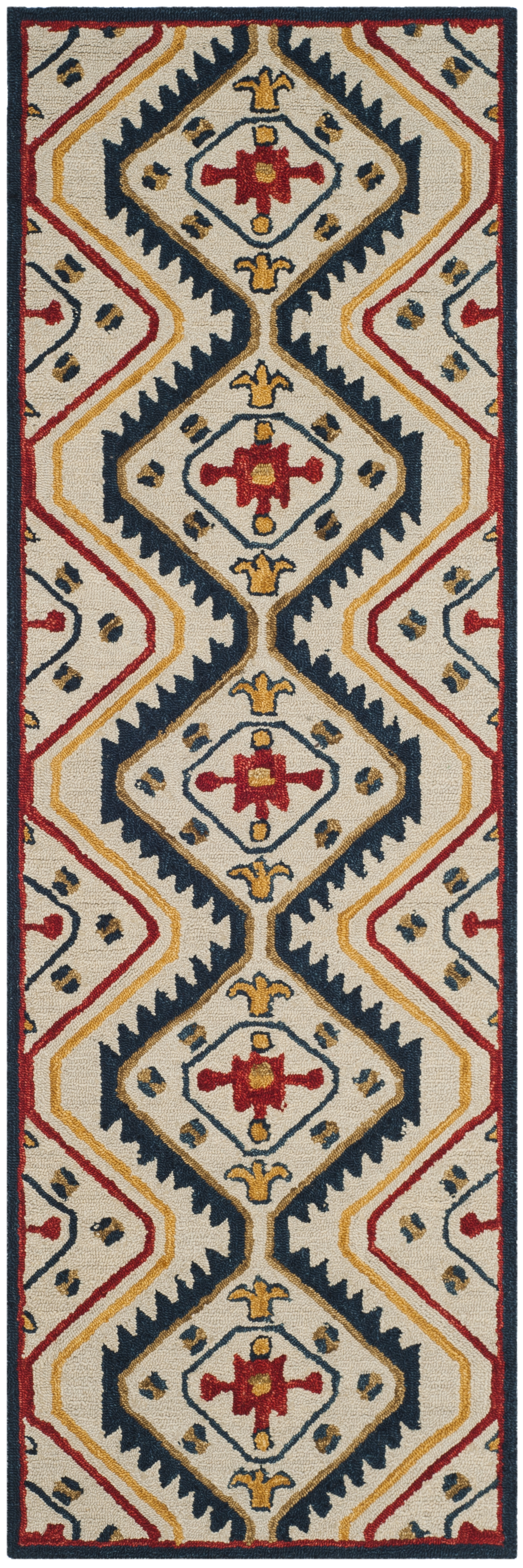 Arlo Home Hand Tufted Area Rug, APN701A, Ivory/Multi,  2' 3" X 7' - Image 0