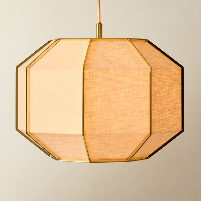 Blisse Natural Linen Pendant Light by goop - Image 0