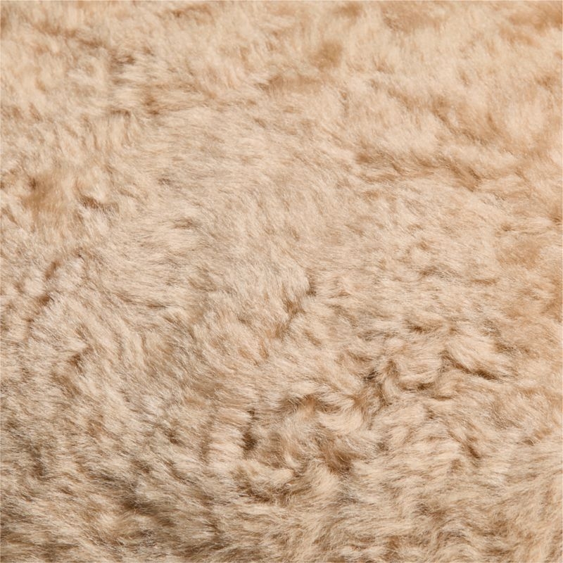 Malmo Shearling 20x20 Camel Tan Throw Pillow Cover - Image 5