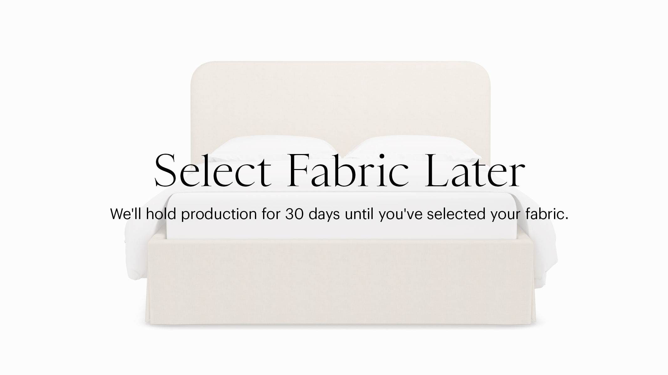 Skirted Platform Bed, Buy Now, Decide Later, King - Image 0