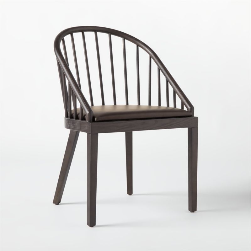 Comb Blackened Wood Dining Chair - Image 3