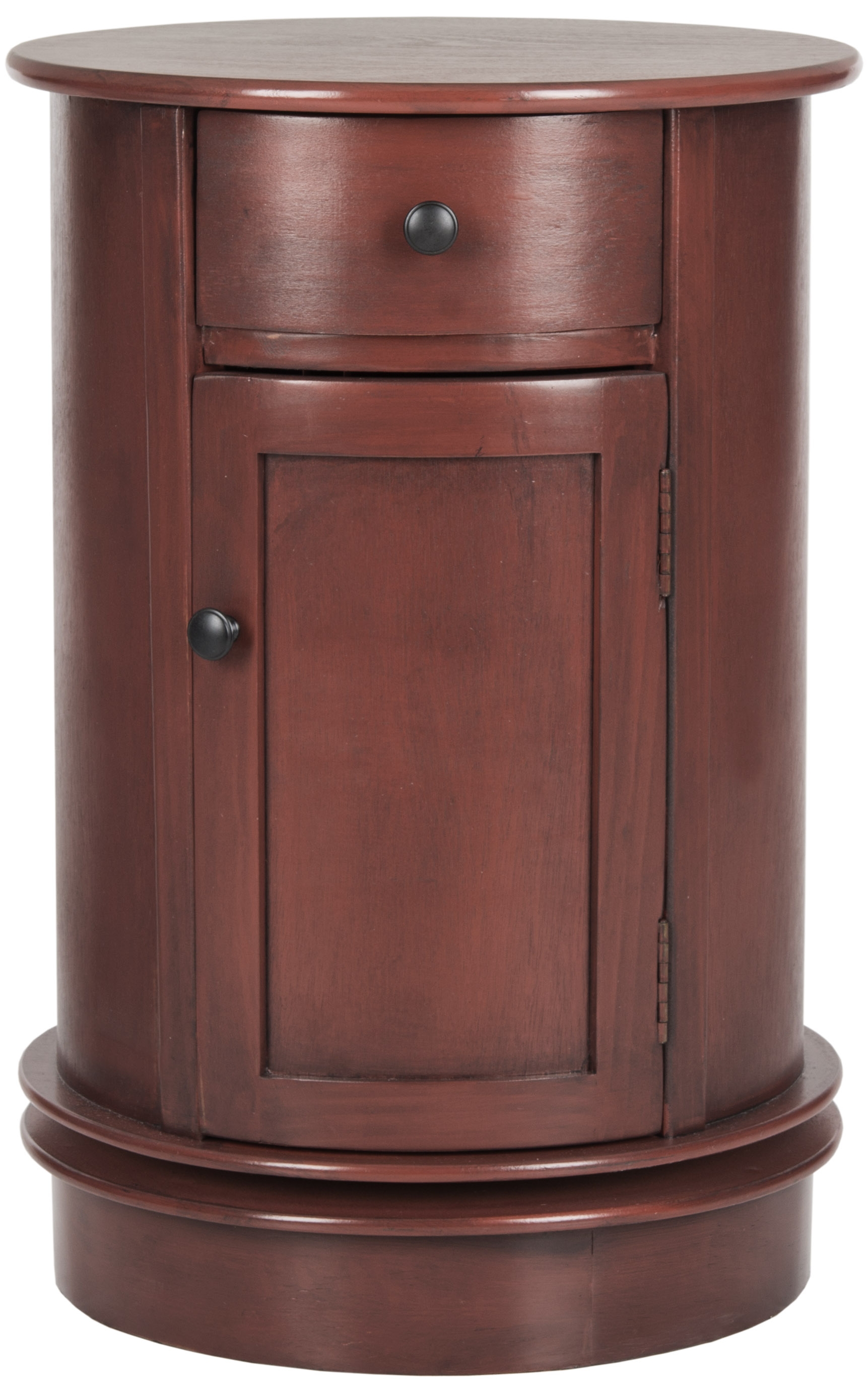 Tabitha Swivel Accent Table - Red - Safavieh - Image 0