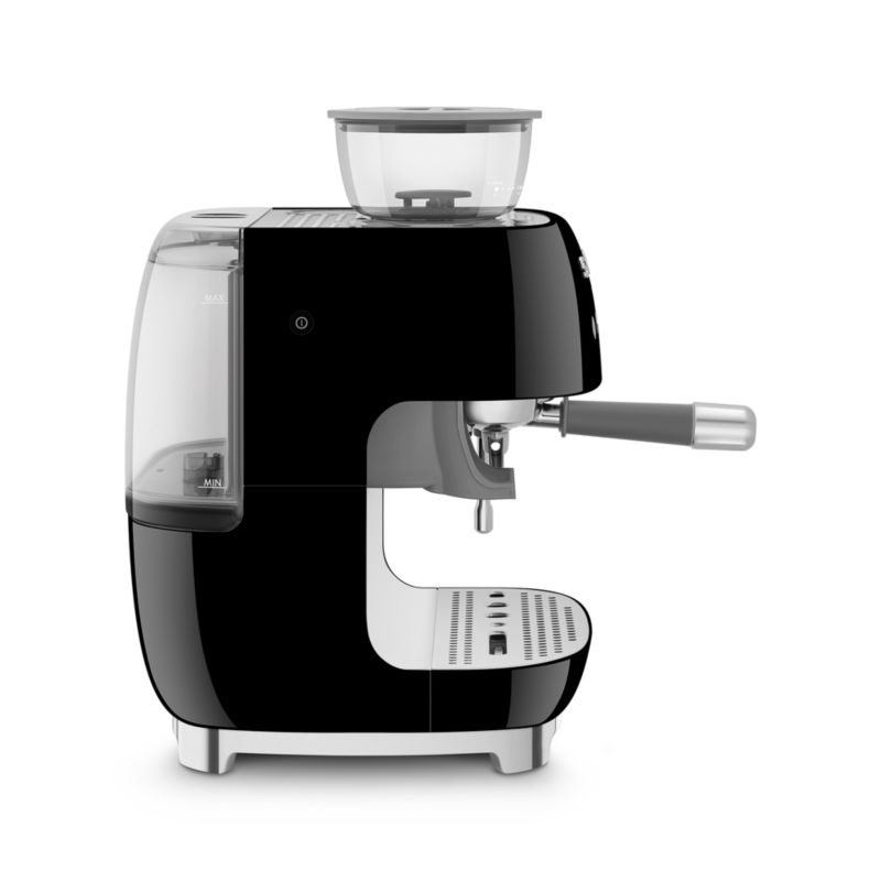 SMEG Black Semi-Automatic Espresso Machine with Milk Frother - Image 3