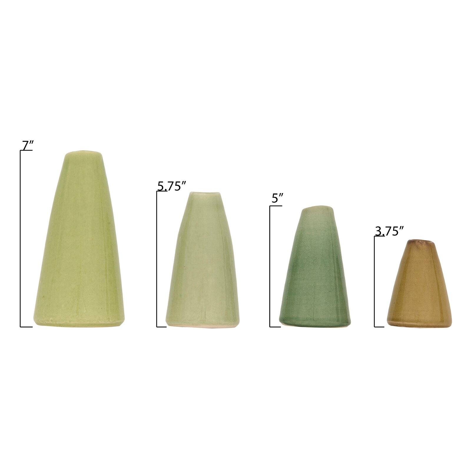 Pistachio Green Terracotta Vases (Set of 4 Sizes) - Image 3