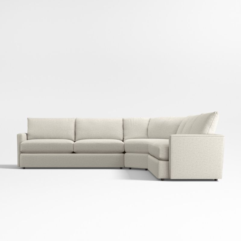 Lounge Classic 3-Piece L-Shaped Wedge Sectional Sofa - Image 1