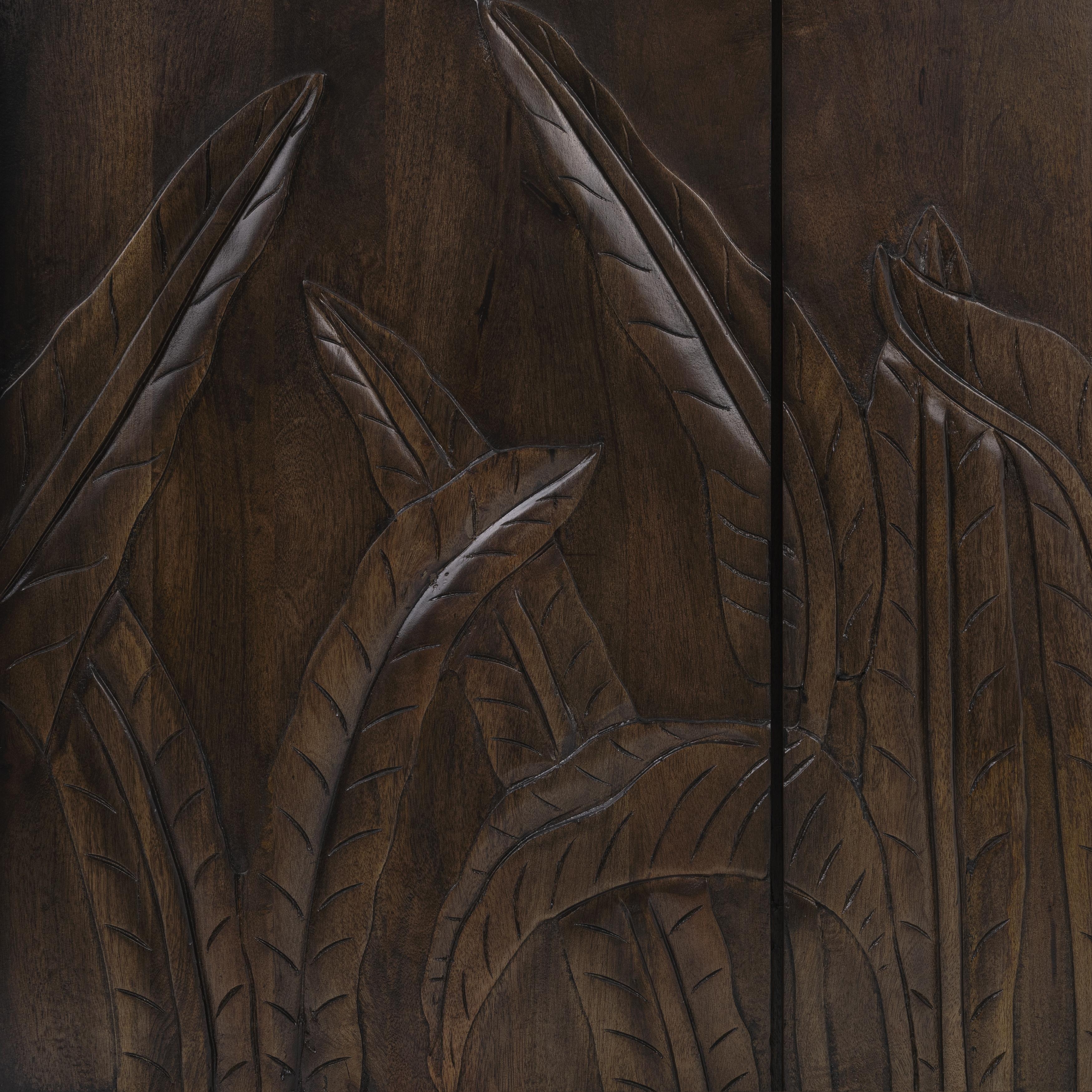 Ledro Wood 4Dr Buffet Dark Brown - Image 6