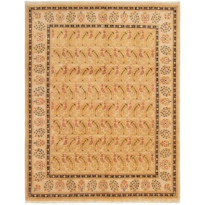 One-of-a-Kind Francky Hand-Knotted 2010s Ushak Brown 8' x 10'3" Wool Area Rug - Image 0