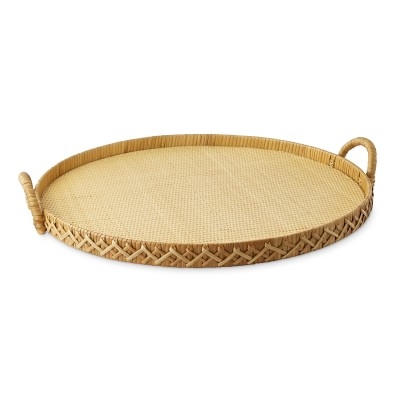 Biscayne Rattan Tray, Round, Natural - Image 0