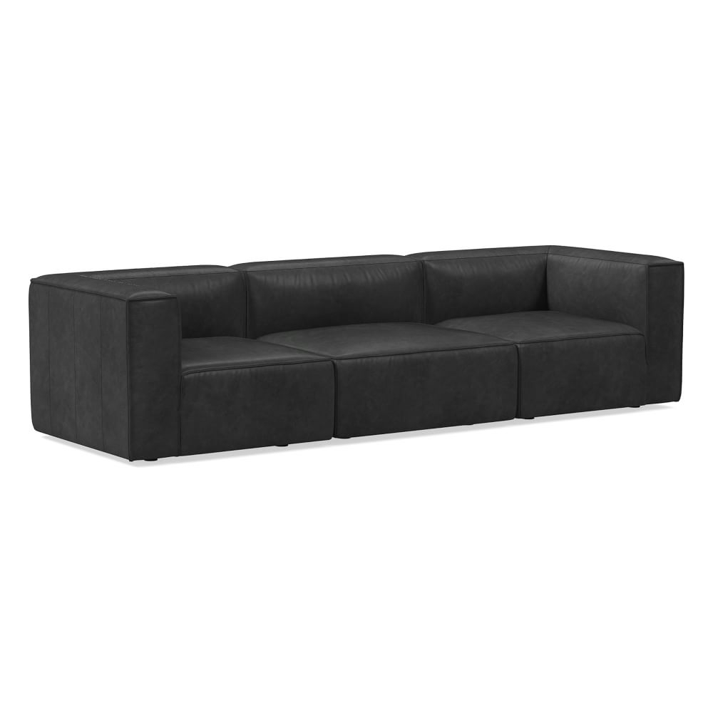 Remi 108" Modular Sofa, Weston Leather, Cinder - Image 0