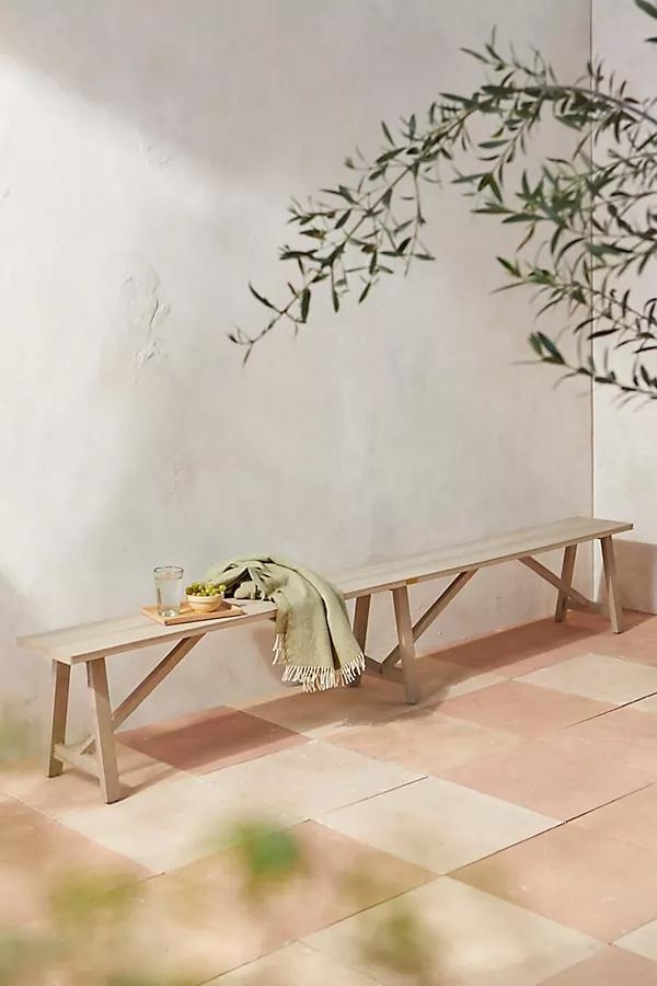 Trestle Teak Bench - Image 0