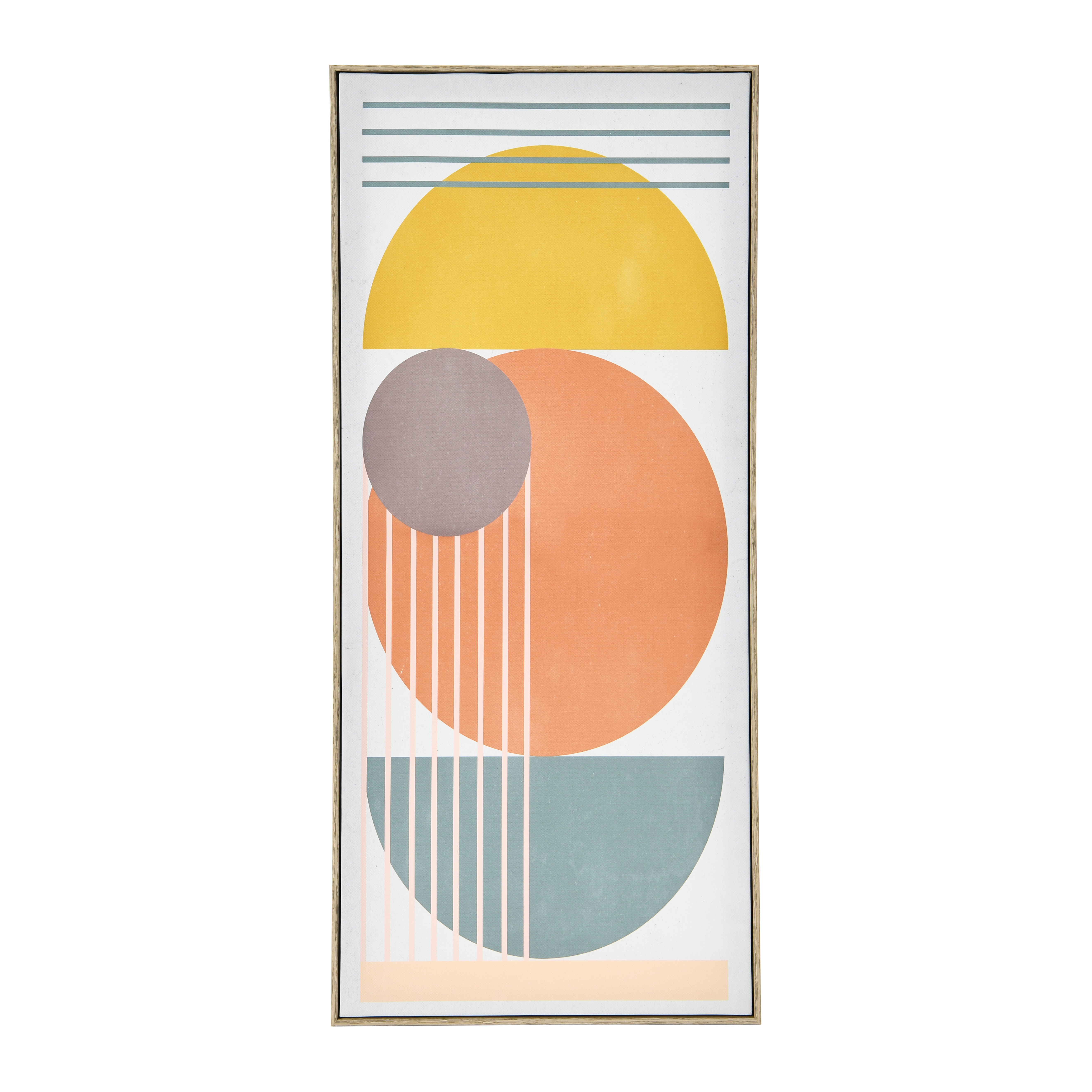 Modern Abstract Canvas in Blonde Finish Frame - Image 0