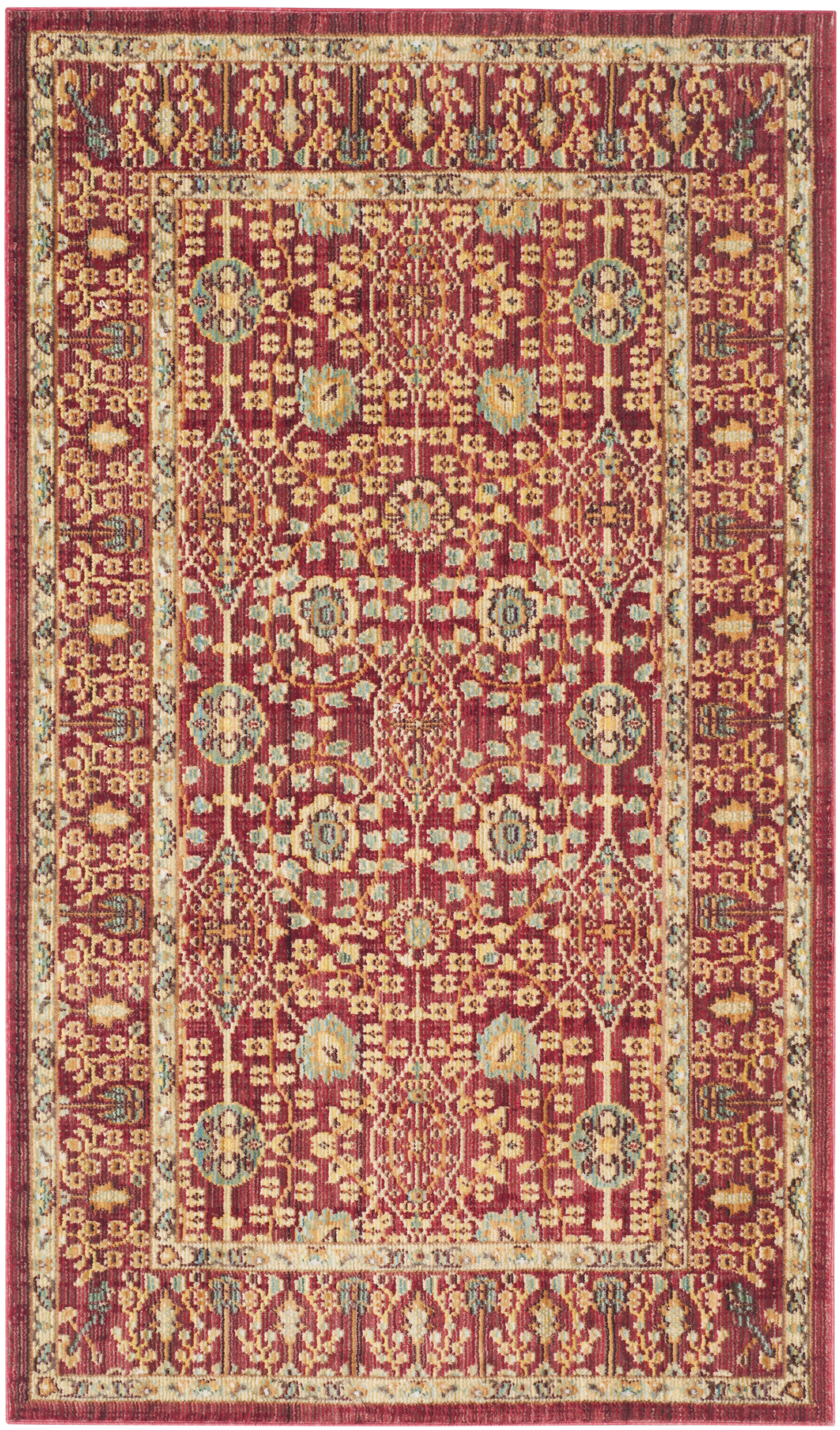 Arlo Home Woven Area Rug, VAL120R, Red/Red,  3' X 5' - Image 0