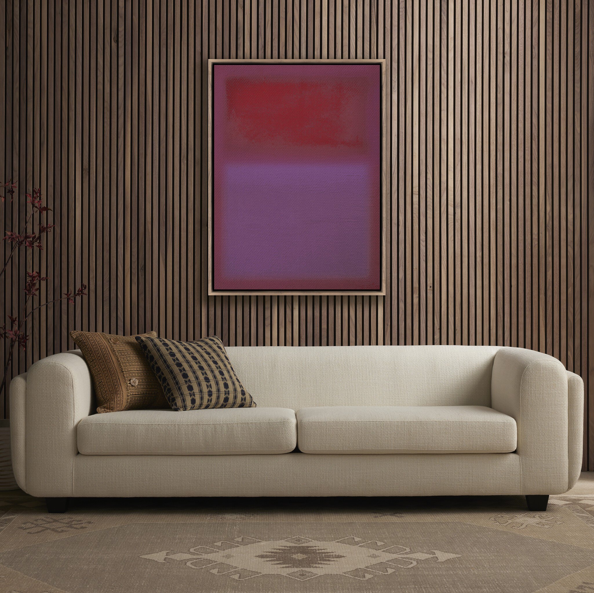 Composition Violet by Charles Stuart - Rustic Walnut Floater - Image 1
