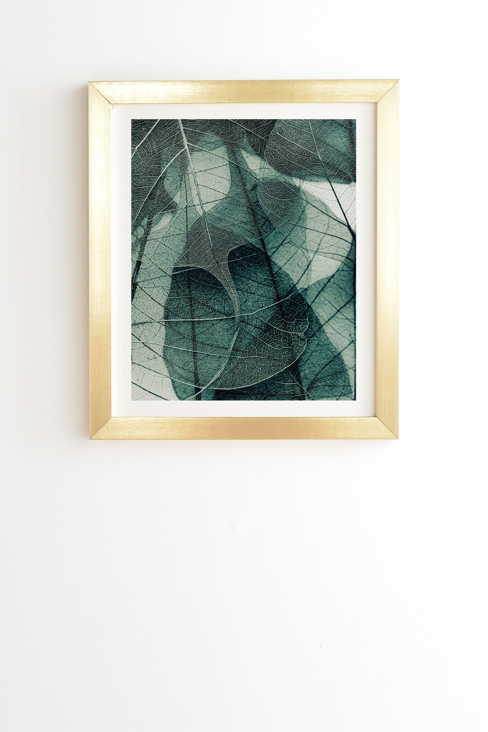 Ingrid Beddoes Olive Green Gold Framed Wall Art - 30" x 30" - Image 1