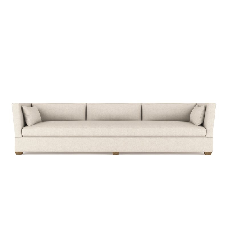 Tandem Arbor Cotona Sofa Upholstery: Velvet Alabaster, Size: 31" H x 120" W x 37" D - Image 0