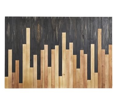 Mixed Wood Wall Art, Black/Natural - Image 3
