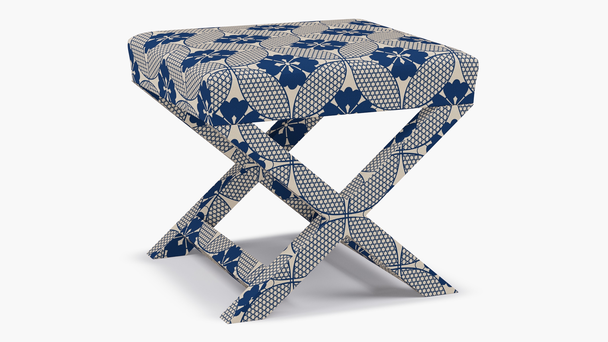 X Bench, Bright Navy Solaire - Image 1