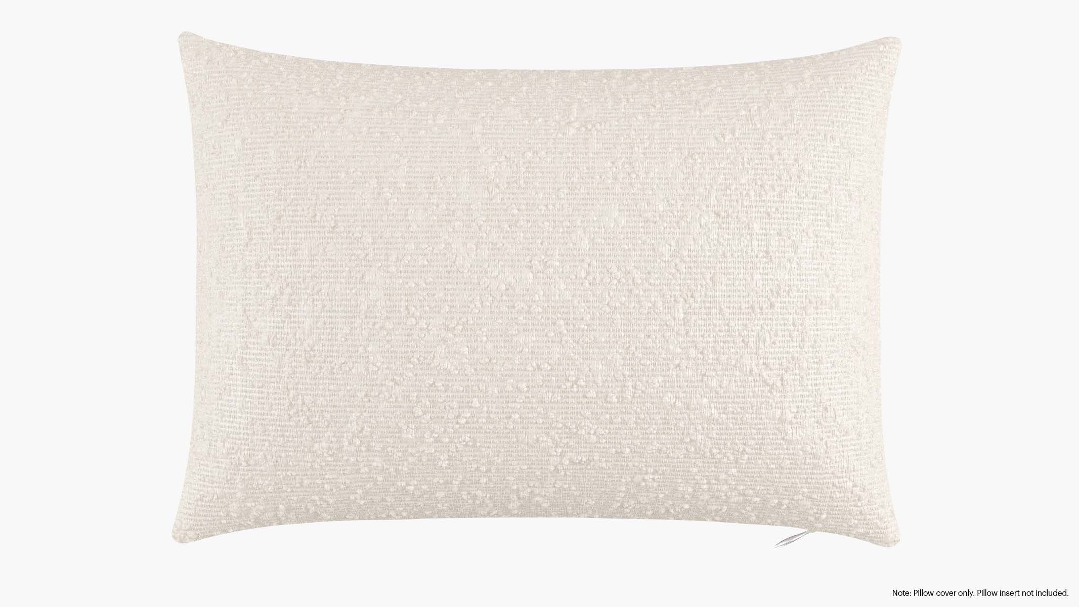 Throw Pillow Cover 14" x 20", Snow Boucle, 14" x 20" - Image 0