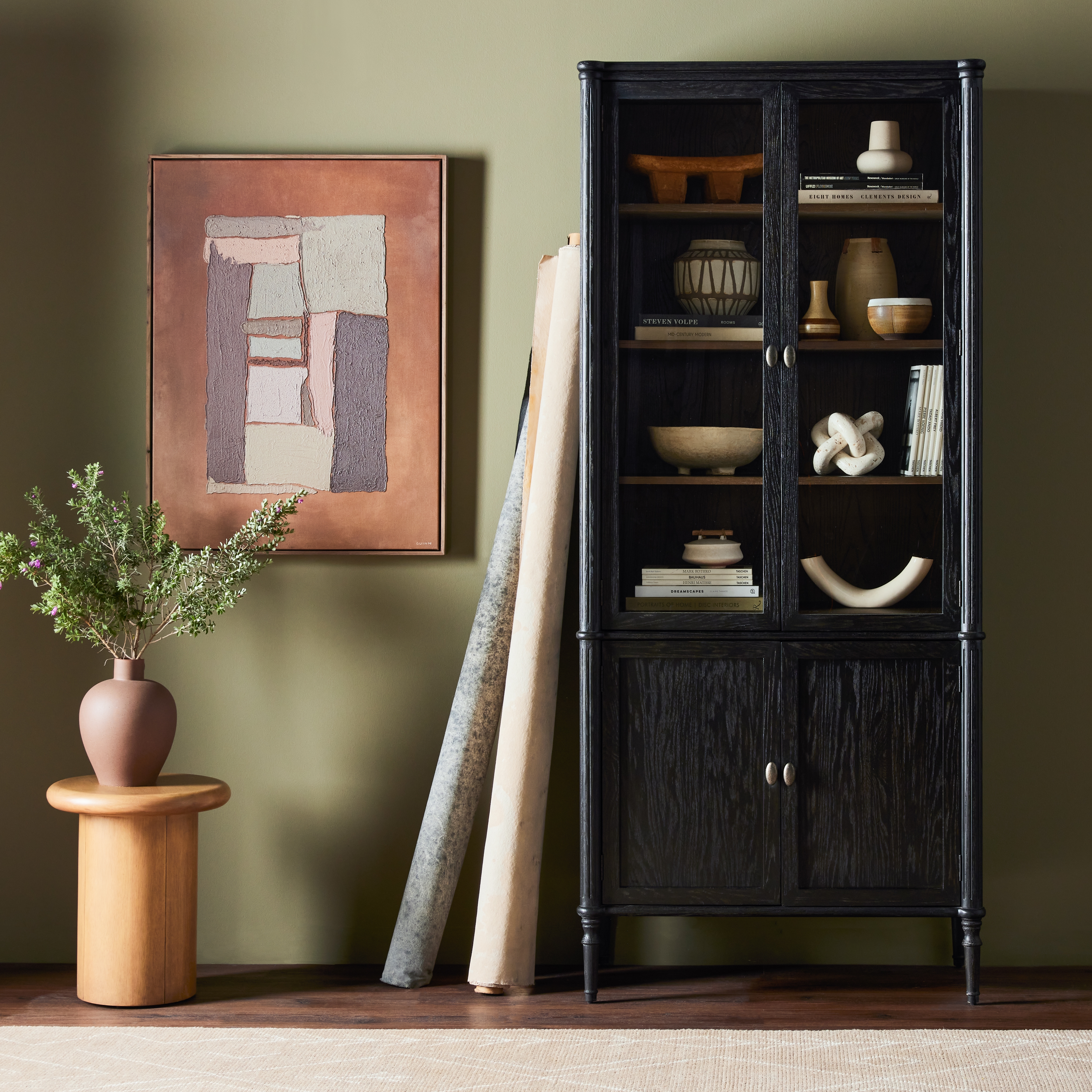 Toulouse Cabinet-Distressed Black Oak - Image 13