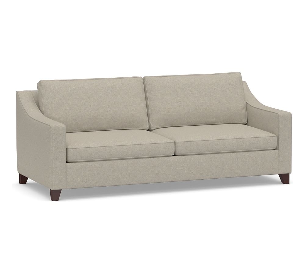 Cameron Slope Arm Upholstered Deep Seat Grand Sofa 2-Seater 95", Polyester Wrapped Cushions, Performance Boucle Fog - Image 0