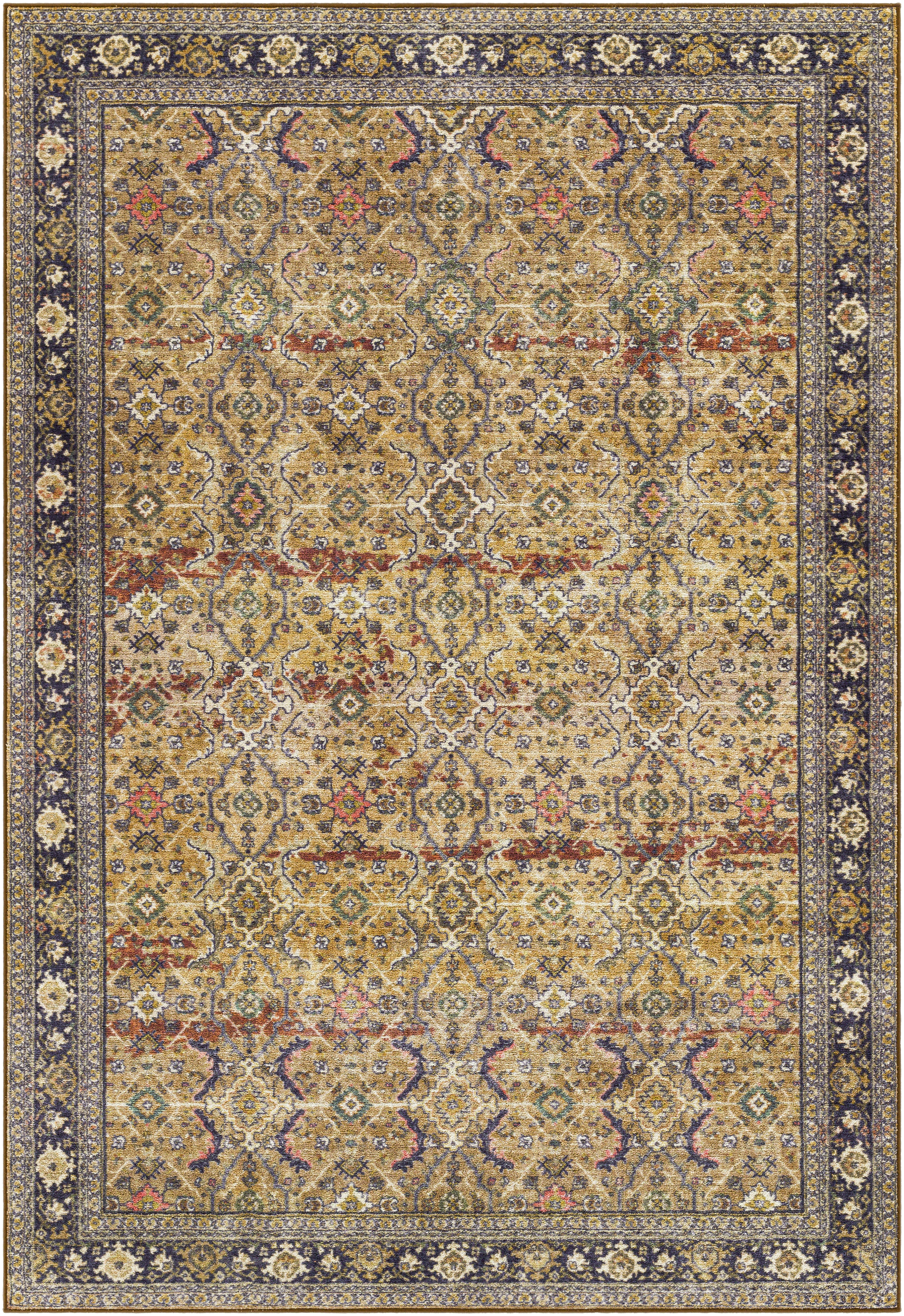 Leicester Brown Indoor 8'10" x 11'10" Machine Woven Rug - Image 0