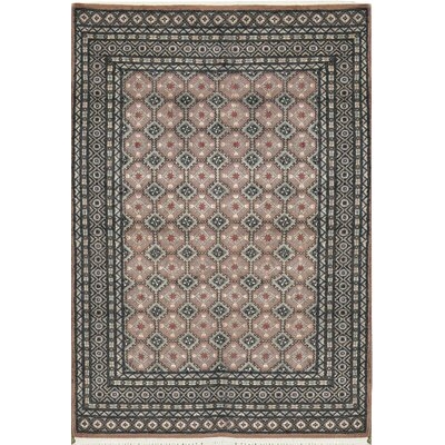 One-of-a-Kind Hand-Knotted Gray/Ivory 4'2" x 5'9" Wool Area Rug - Image 0